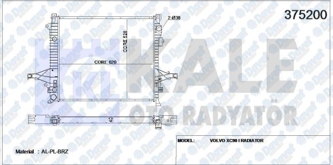 MGA-80592 Su Radyatoru Brazing  (Xc90) (03-) (Oto) (W/O Premair)